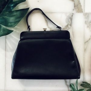 Vintage Black Leather Purse
